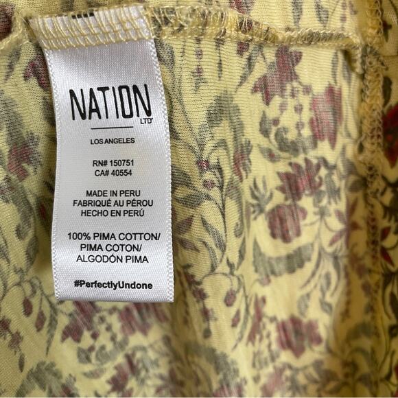 Nation LTD Fabienne Floral Smocked Jersey Knit Midi Dress - Picture 10 of 12